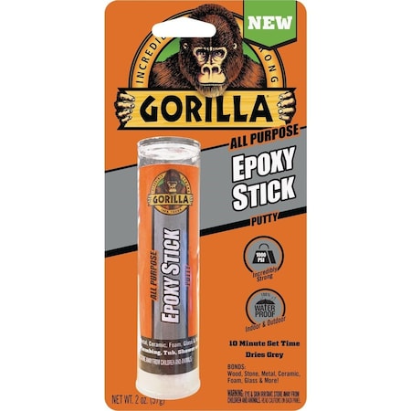 Gorilla Glue Gorilla 2 Oz. Gray All-Purpose Epoxy Putty Stick 4242502